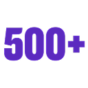 500+